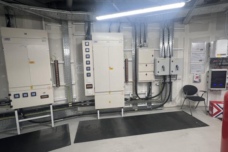 M&E refurbishments showing equipment in a basement