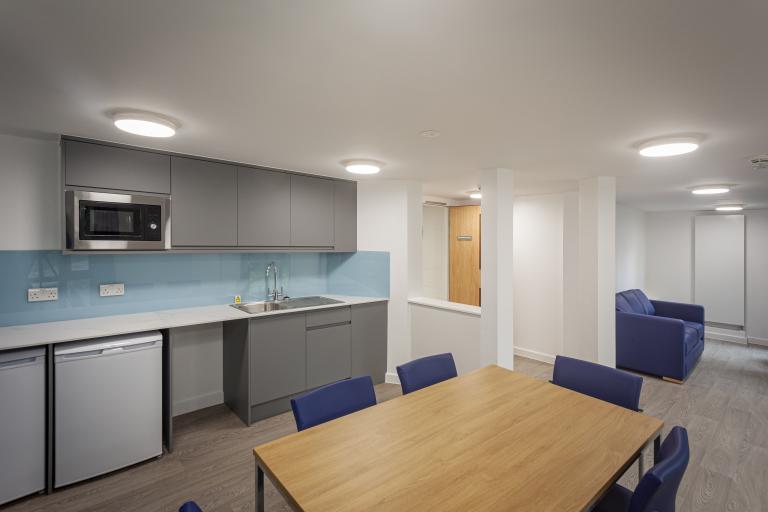 Refurbished bedrooms at Trevelyan College, delivered by Robertson