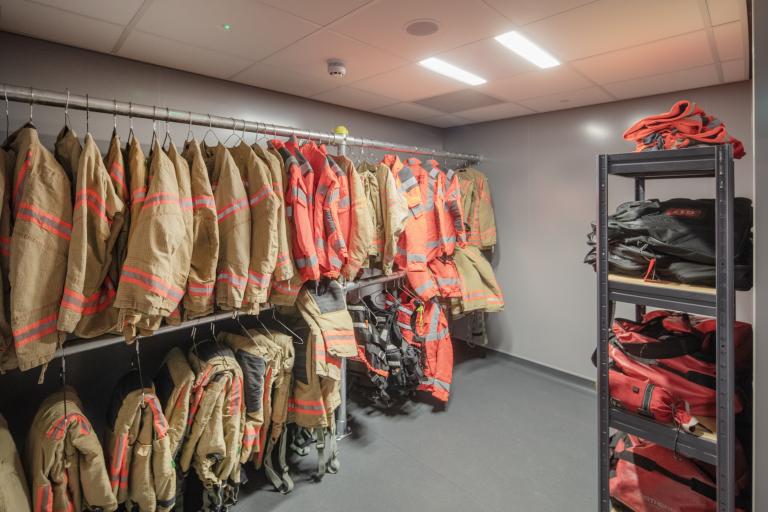Blackley Fire Station, locker room Greater Manchester Fire & Rescue Service