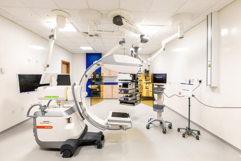Surgery room at Bradford Royal Infirmary's new endoscopy unit, delivered by Robertson