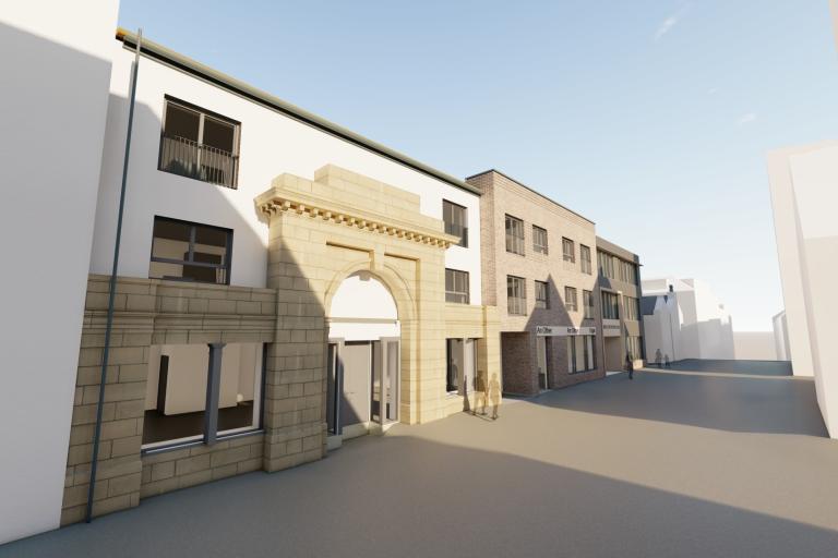 Artist impression of the South Street regeneration project (street view)
