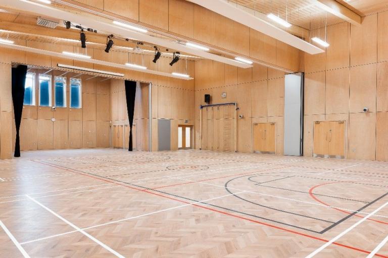 School games hall mass timber construction