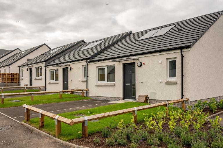 Bungalows at the Lochgelly development in Fife, delivered by Robertson