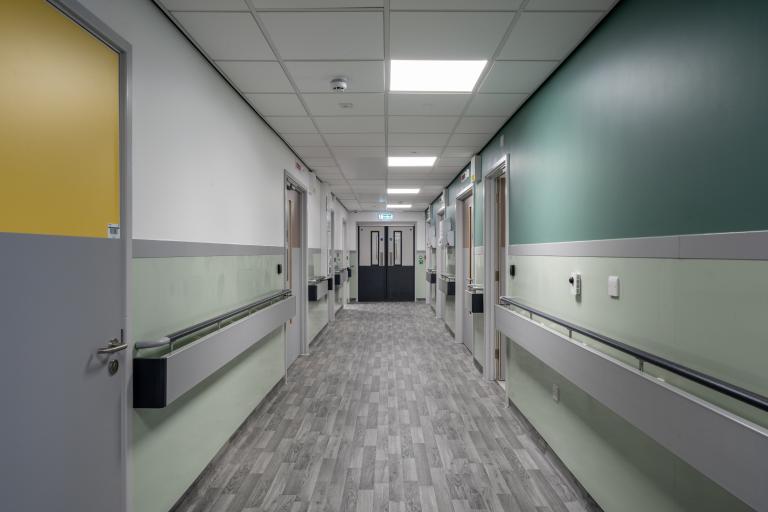 Bradford Royal Infirmary renal dialysis refurbishment corridor