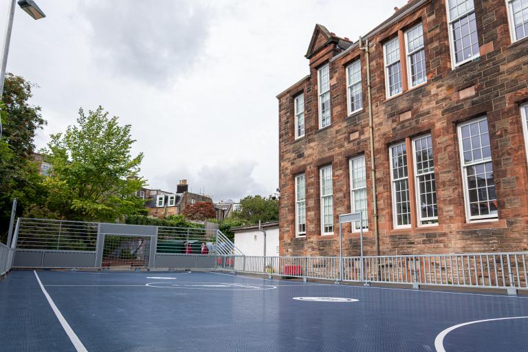 New multi-sports pitch at South Morningside Primary School, delivered by Robertson