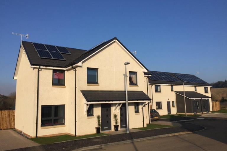 Completed homes at Abercairney Place, Blackford
