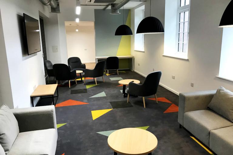 Houghall Court student accommodation communal room