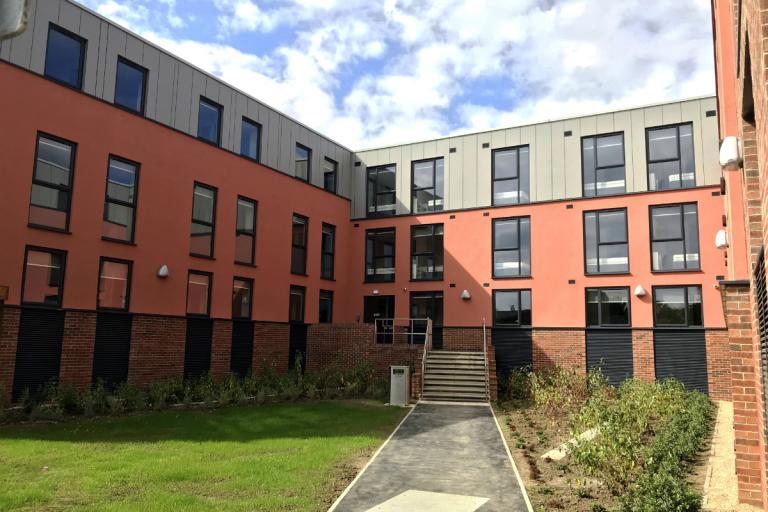 Houghall Court student accommodation - new H-shaped building