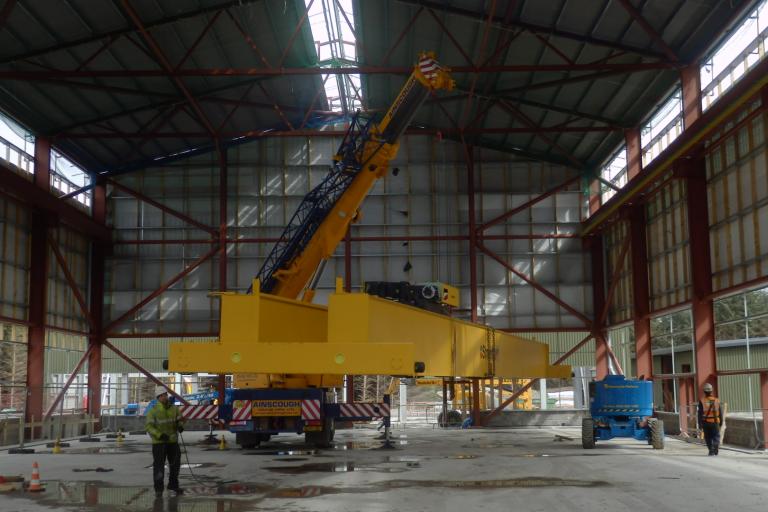 Installation of overhead gantry crane