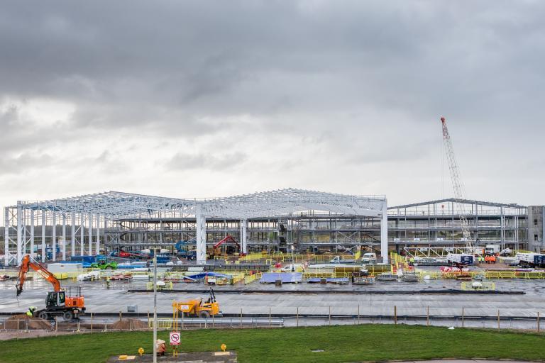 RAF Lossiemouth steelwork progress