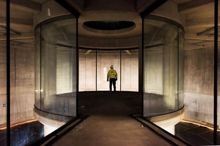 Complex concrete detailing at The Macallan distillery - image by Steve Mcurry