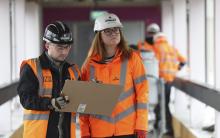 Quantity surveyor on construction site