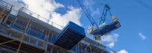 Temporary works scaffolding on Robertson construction site