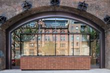 The front of one of the arches at Robertson Construction North West's HOME Arches in Manchester.