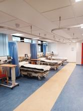 Hospital beds in care facility 