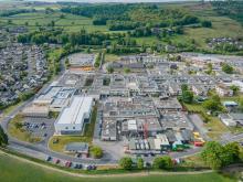 Aerial image over Airedale Hospital Keighley near Bradford