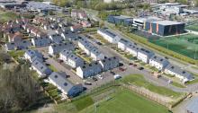 Aerial view of affordable housing in Glenrothes, Fife