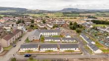 Aerial view of the Lochgelly housing development in Fife, delivered by Robertson