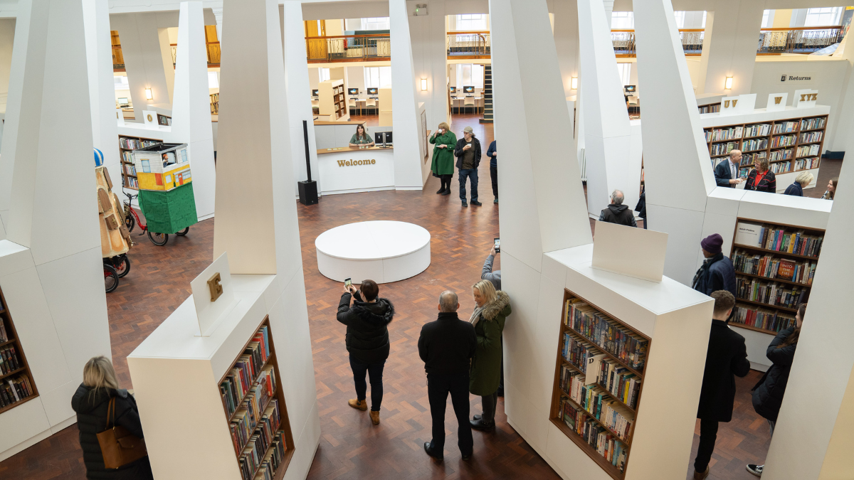 Local community at the grand opening of Bolton Central Library