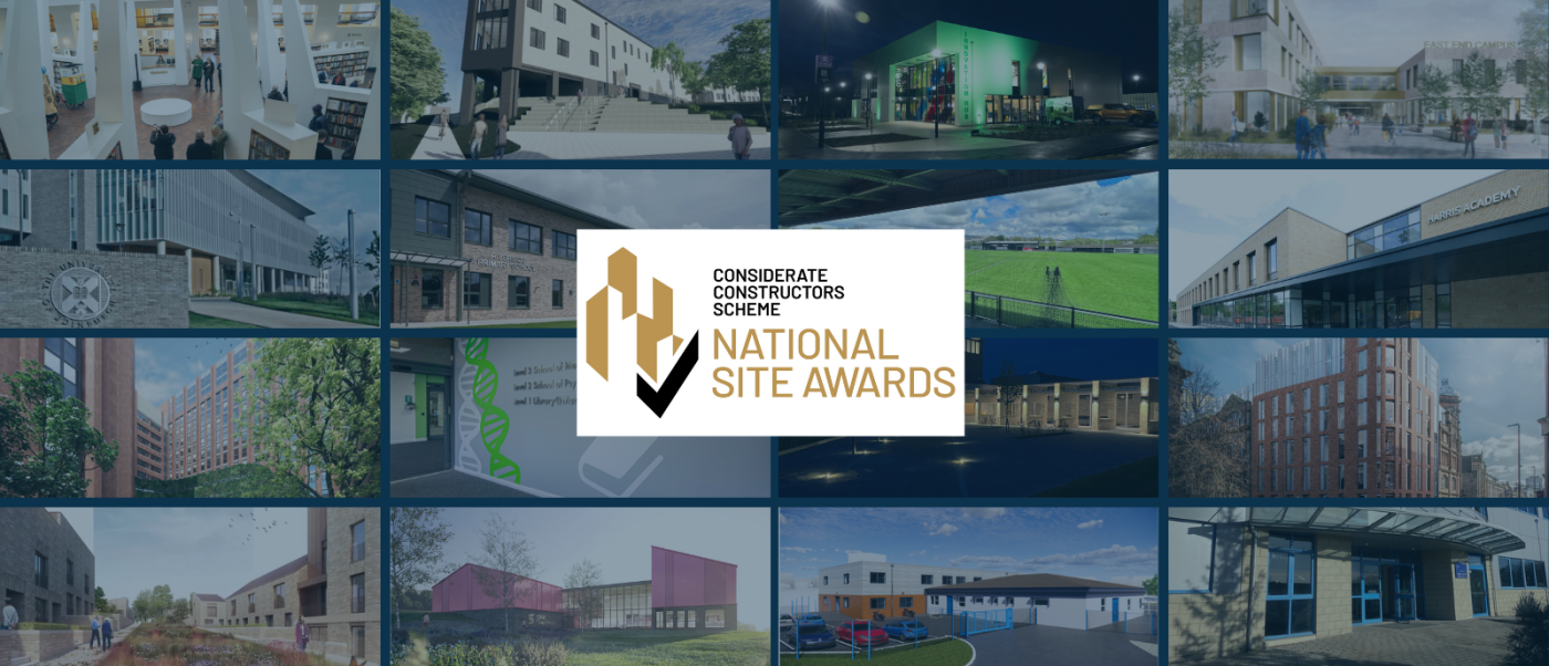 Collage of Robertson Construction projects that won at the CCS National Site Awards
