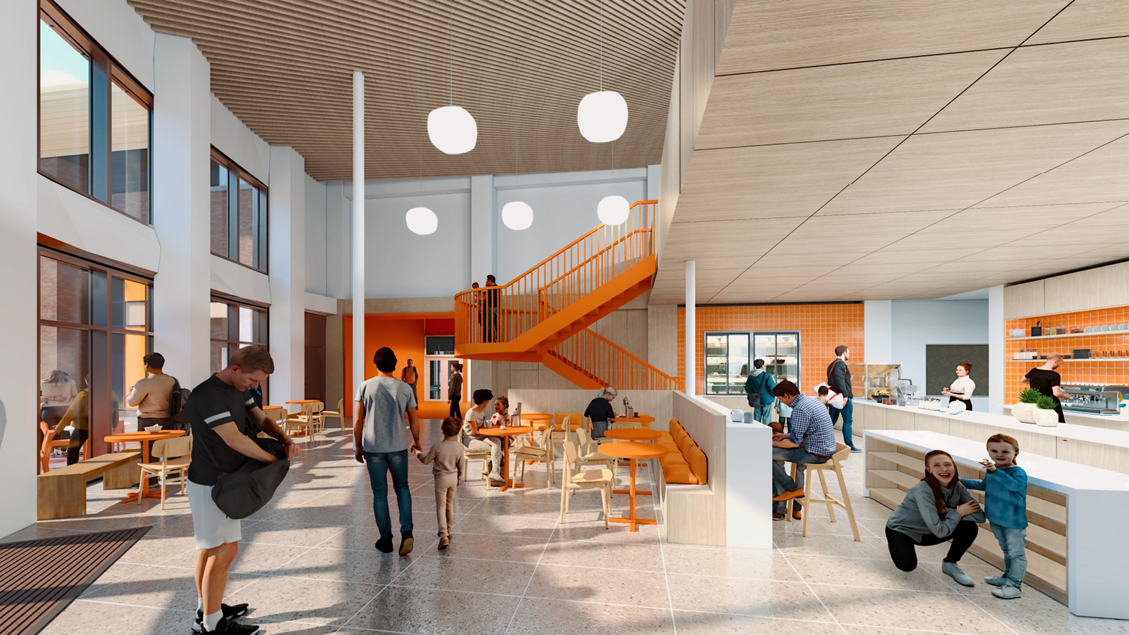 Artist impressions of the new Citadel Leisure Centre's interior