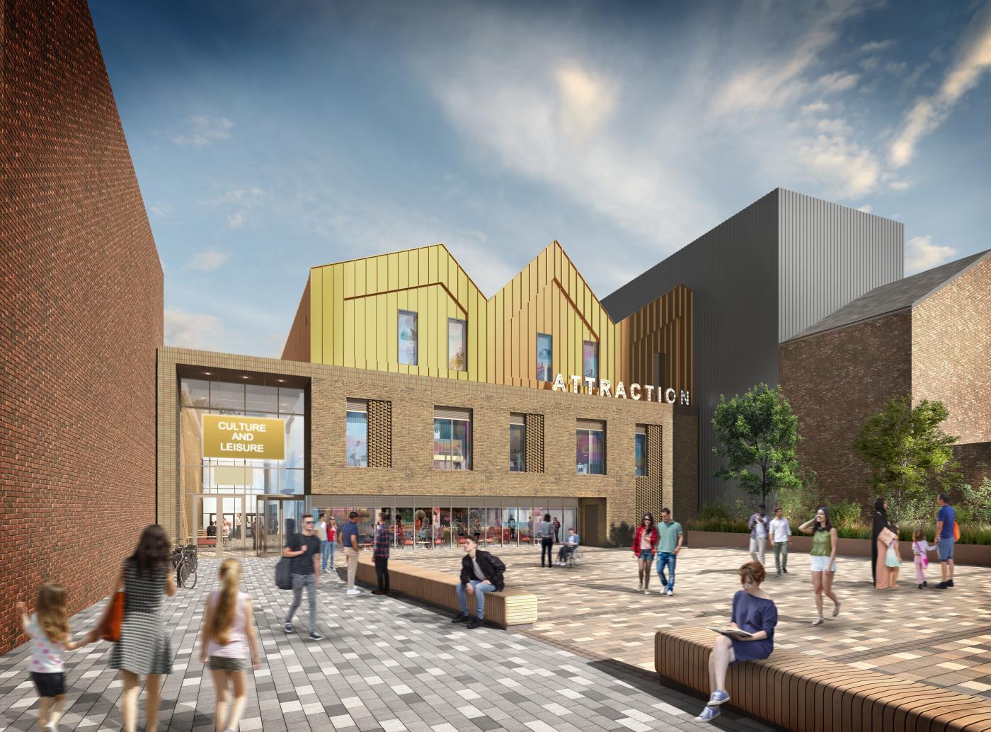 Artist impression of Redcar Culture & Leisure Attraction to be delivered by Robertson Construction North East