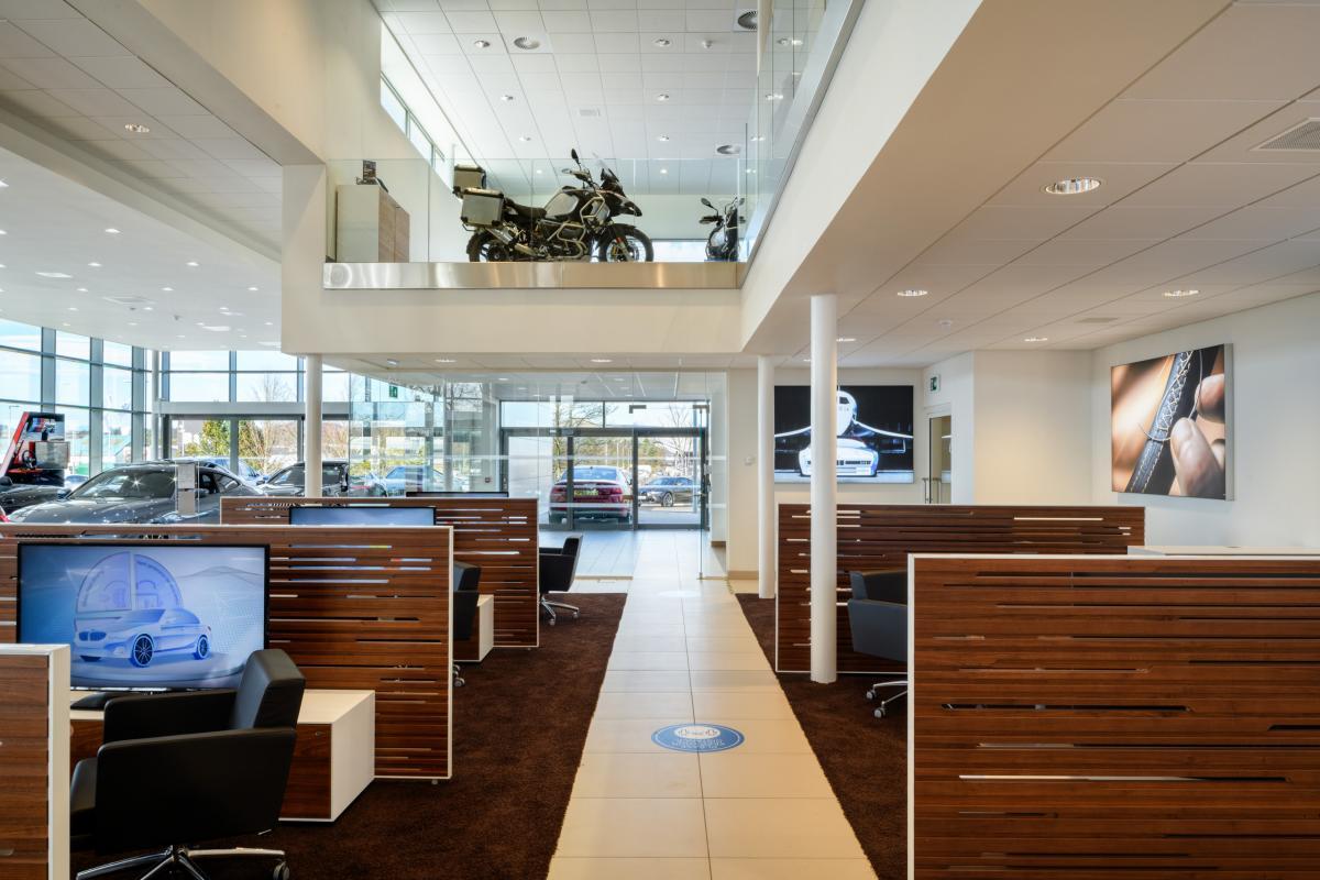 Construction of car showroom to precise brand standards