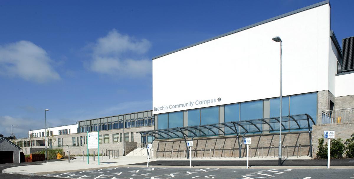  Brechin Community Campus white acrylic render